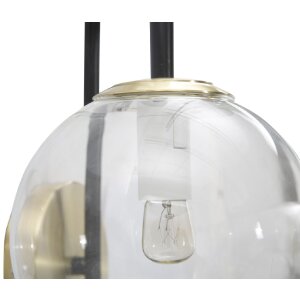 Mauro Ferretti wandlamp 2-lichts E14 36x24x45 cm goud zwart