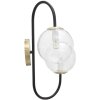 Mauro Ferretti wandlamp 2-lichts E14 36x24x45 cm goud zwart