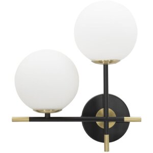 Mauro Ferretti wandlamp Darky dubbel E14 30x17x35 cm goud...