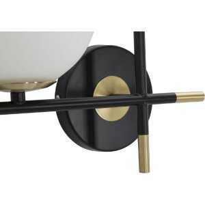 Mauro Ferretti wandlamp Darky dubbel E14 30x17x35 cm goud wit zwart