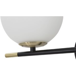Mauro Ferretti wandlamp Darky dubbel E14 30x17x35 cm goud wit zwart