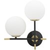 Mauro Ferretti wandlamp Darky dubbel E14 30x17x35 cm goud wit zwart