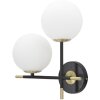 Mauro Ferretti wandlamp Darky dubbel E14 30x17x35 cm goud wit zwart