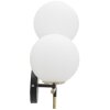 Mauro Ferretti wandlamp Darky dubbel E14 30x17x35 cm goud wit zwart