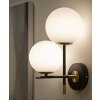 Mauro Ferretti wandlamp Darky dubbel E14 30x17x35 cm goud wit zwart
