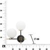 Mauro Ferretti wandlamp Darky dubbel E14 30x17x35 cm goud wit zwart