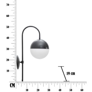 Mauro Ferretti wandlamp Darky street E14 19x31x51 cm zwart wit