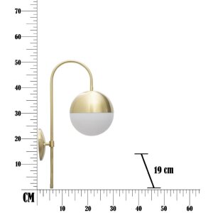 Mauro Ferretti wandlamp Glamy street E14 19x31x51 cm goud wit