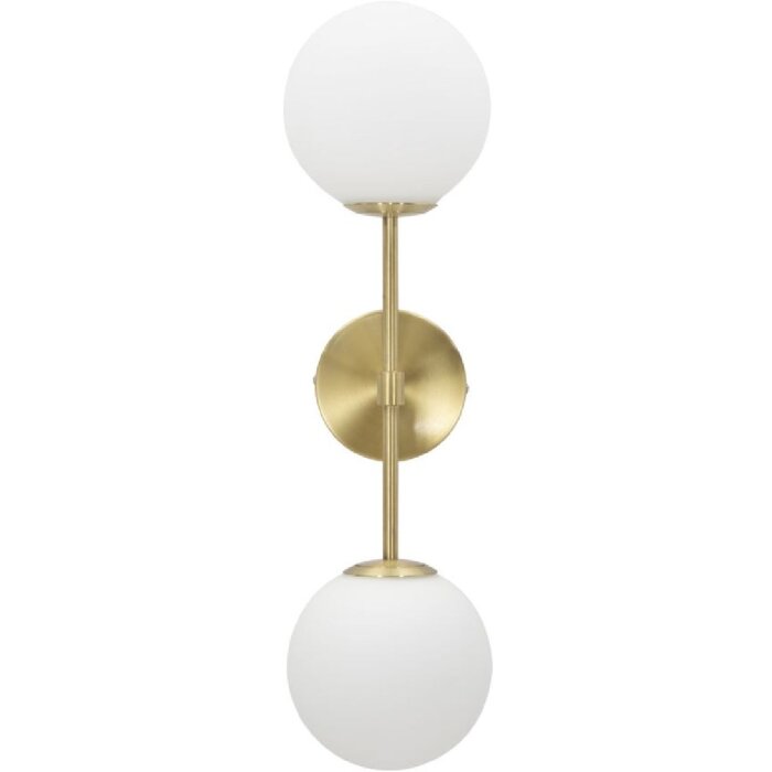 Mauro Ferretti wandlamp Glamy dubbel E14 15x21x55 cm goud wit