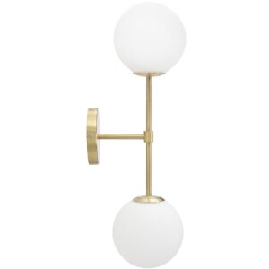 Mauro Ferretti wandlamp Glamy dubbel E14 15x21x55 cm goud wit