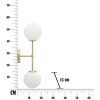 Mauro Ferretti wandlamp Glamy dubbel E14 15x21x55 cm goud wit