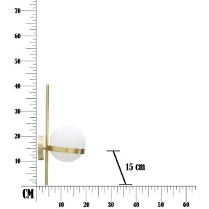 Mauro Ferretti wandlamp Glamy cirkel E14 15x20x40 cm goud wit