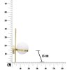 Mauro Ferretti wandlamp Glamy cirkel E14 15x20x40 cm goud wit
