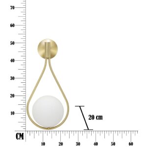 Mauro Ferretti wandlamp Glamy Ablegen E14 24x20x52 cm goud wit