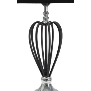 Mauro Ferretti Darky tafellamp zilver E27 Ø 28x56 cm zwart zilver
