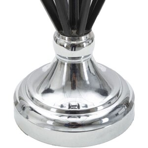 Mauro Ferretti Darky tafellamp zilver E27 Ø 28x56 cm zwart zilver