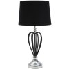 Mauro Ferretti Darky tafellamp zilver E27 Ø 28x56 cm zwart zilver