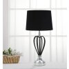 Mauro Ferretti Darky tafellamp zilver E27 Ø 28x56 cm zwart zilver