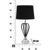 Mauro Ferretti Darky tafellamp zilver E27 Ø 28x56 cm zwart zilver