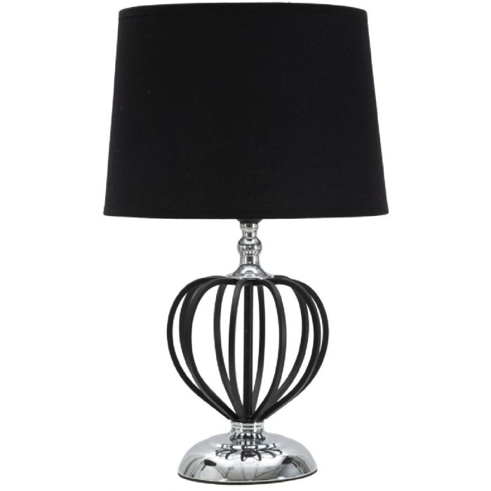 Mauro Ferretti Darky tafellamp zilver E27 Ø 28x44,5 cm zwart zilver