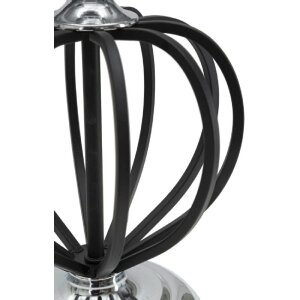 Mauro Ferretti Darky tafellamp zilver E27 Ø 28x44,5 cm zwart zilver
