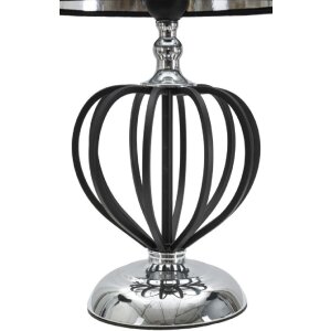 Mauro Ferretti Darky tafellamp zilver E27 Ø 28x44,5 cm zwart zilver