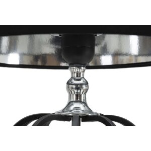 Mauro Ferretti Darky tafellamp zilver E27 Ø 28x44,5 cm zwart zilver