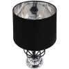Mauro Ferretti Darky tafellamp zilver E27 Ø 28x44,5 cm zwart zilver