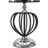 Mauro Ferretti Darky tafellamp zilver E27 Ø 28x44,5 cm zwart zilver