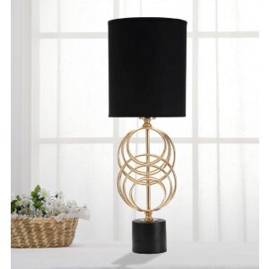 Mauro Ferretti Circly tafellamp E27 Ø 20x58,5 cm goud zwart