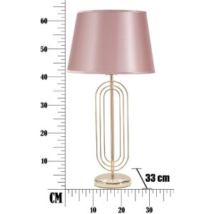 Mauro Ferretti tafellamp Krista E27 Ø 33x64 cm goud roze