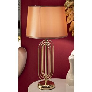 Mauro Ferretti tafellamp Krista E27 Ø 28x55 cm goud roze