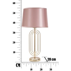 Mauro Ferretti tafellamp Krista E27 Ø 28x55 cm goud roze