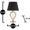 Mauro Ferretti tafellamp Maxt E27 Ø 32,5x53,5 cm goud zwart