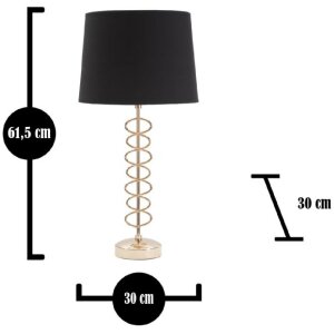 Mauro Ferretti tafellamp X E27 Ø 30x61,5 cm goud zwart