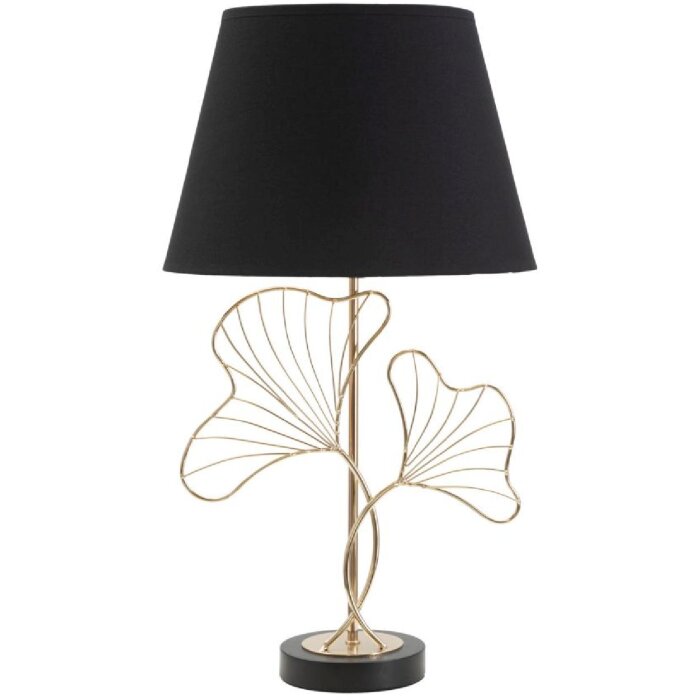 Mauro Ferretti tafellamp blad E27 Ø 30x60 cm zwart goud