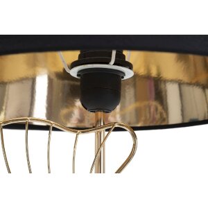 Mauro Ferretti tafellamp blad E27 Ø 30x60 cm zwart goud