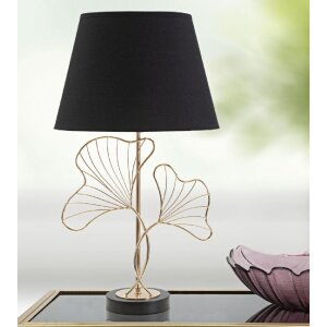 Mauro Ferretti tafellamp blad E27 Ø 30x60 cm zwart goud