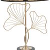 Mauro Ferretti tafellamp blad E27 Ø 30x60 cm zwart goud