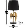 Mauro Ferretti Nachttischlampe Papageien E27 Ø 20x39 cm schwarz gold