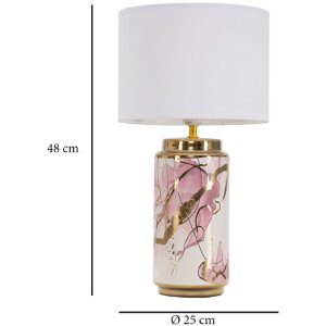 Mauro Ferretti tafellamp Glam Abstract E27 Ø 25x48 cm wit veelkleurig