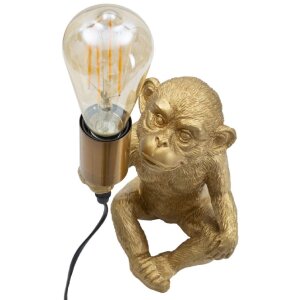 Mauro Ferretti tafellamp monkey E27 17x14,5x25 cm goud