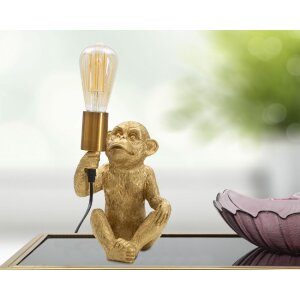 Mauro Ferretti tafellamp monkey E27 17x14,5x25 cm goud