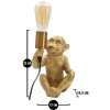 Mauro Ferretti tafellamp monkey E27 17x14,5x25 cm goud