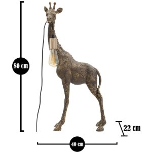 Mauro Ferretti tafellamp Giraffe E27 40x22x80 cm antiek goud
