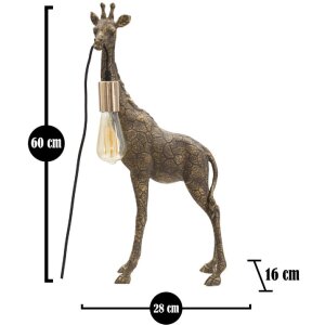 Mauro Ferretti tafellamp Giraffe E27 28x16x60 cm antiek goud