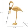 Mauro Ferretti tafellamp Flamingo E27 37x19x59 cm goud