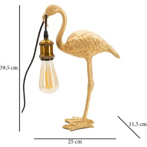 Mauro Ferretti tafellamp Flamingo E27 13x11,5x39,5 cm goud