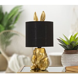 Mauro Ferretti tafellamp rabbit E27 Ø 20x43 cm goud zwart