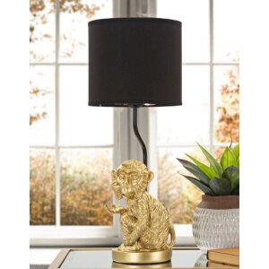 Mauro Ferretti tafellamp sitting monkey E27 Ø 20x51,5 cm goud zwart